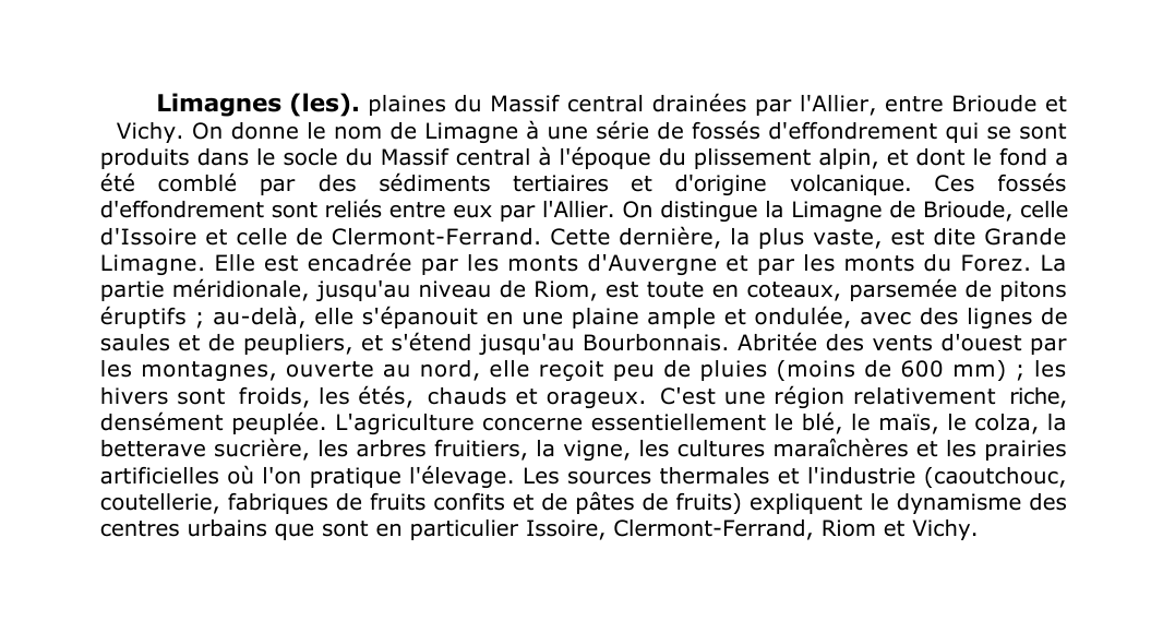 Prévisualisation du document Limagnes (les).