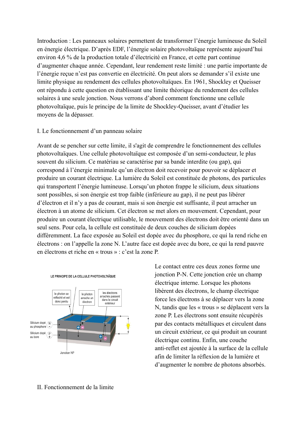 Prévisualisation du document Limite de Shockley Queisser