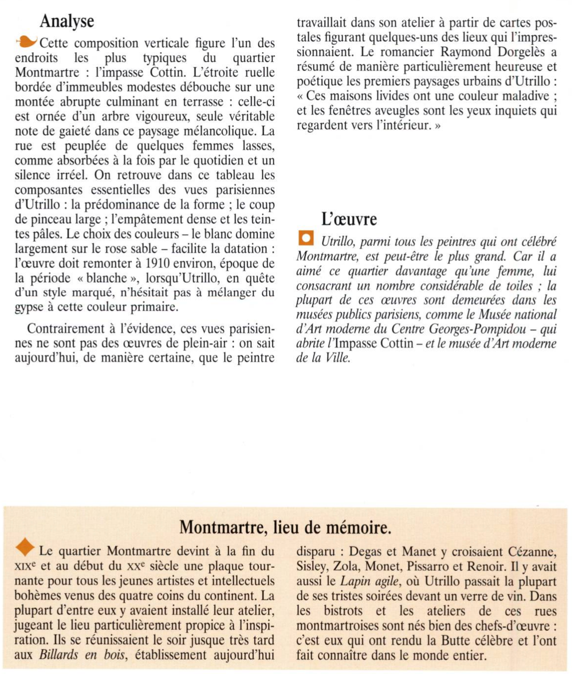 Prévisualisation du document L'IMPASSE COTTIN de UTRILLO