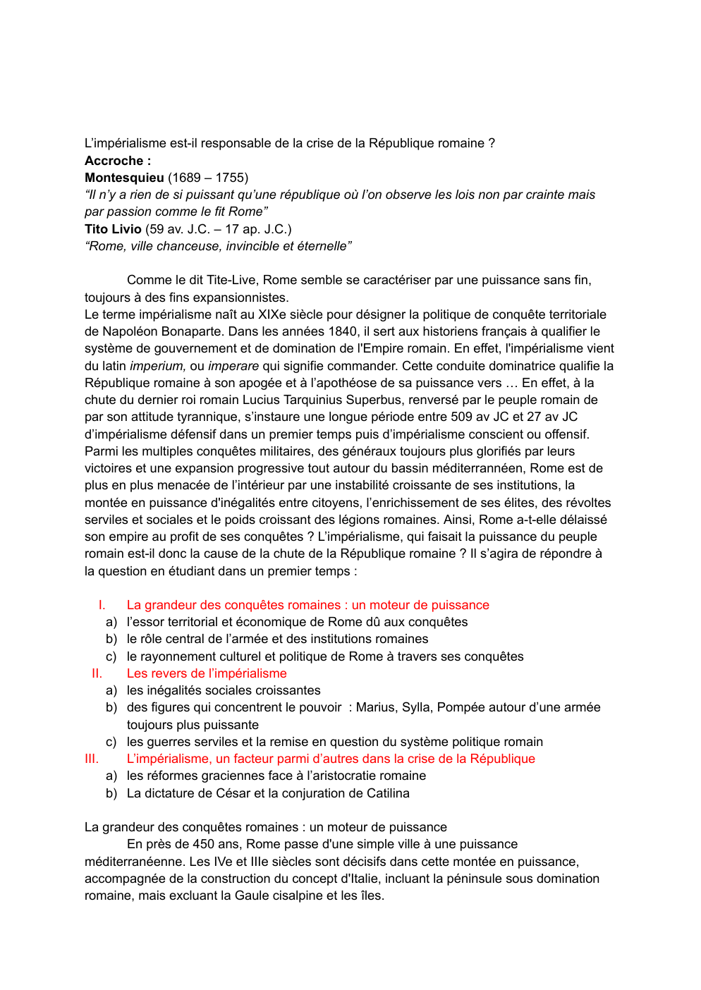 Prévisualisation du document L’impérialisme est-il responsable de la crise de la République romaine ?