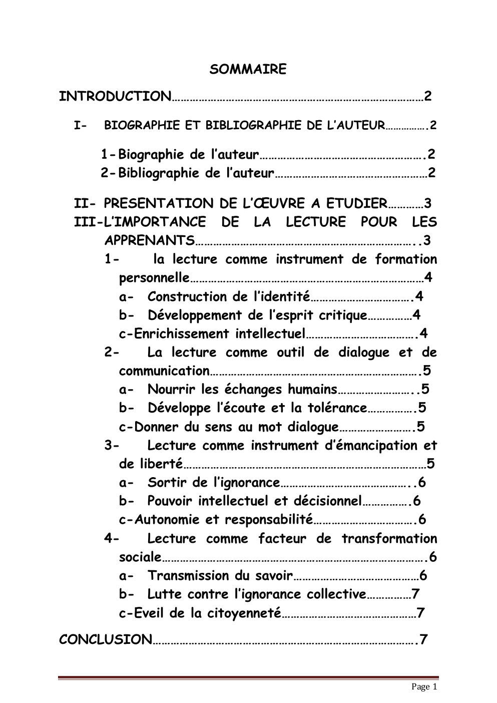 Prévisualisation du document L'IMPORTANCE DE LA LECTURE DANS DIALOGUE DE CAMARA NANGALA