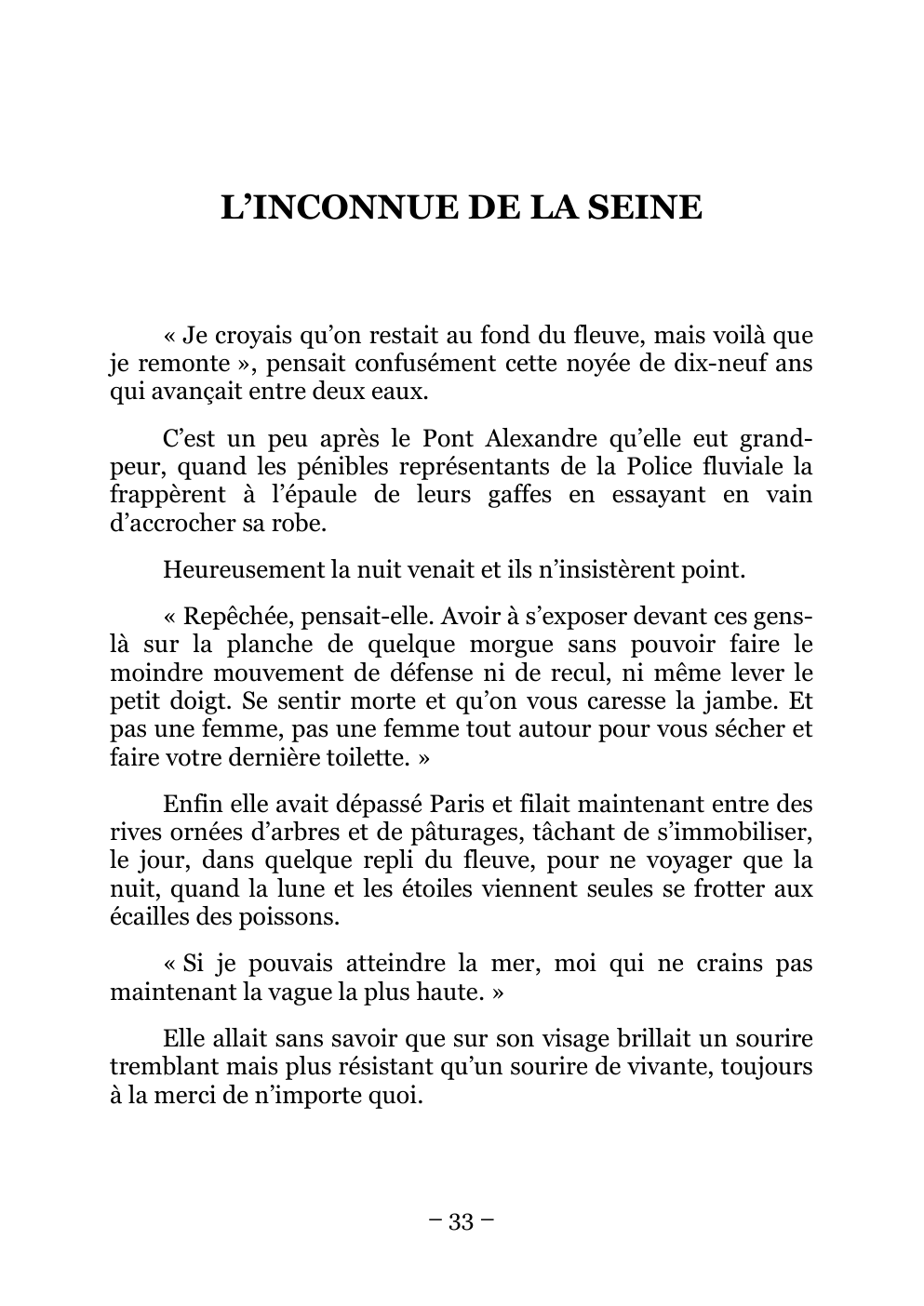 Prévisualisation du document L’INCONNUE DE LA SEINE