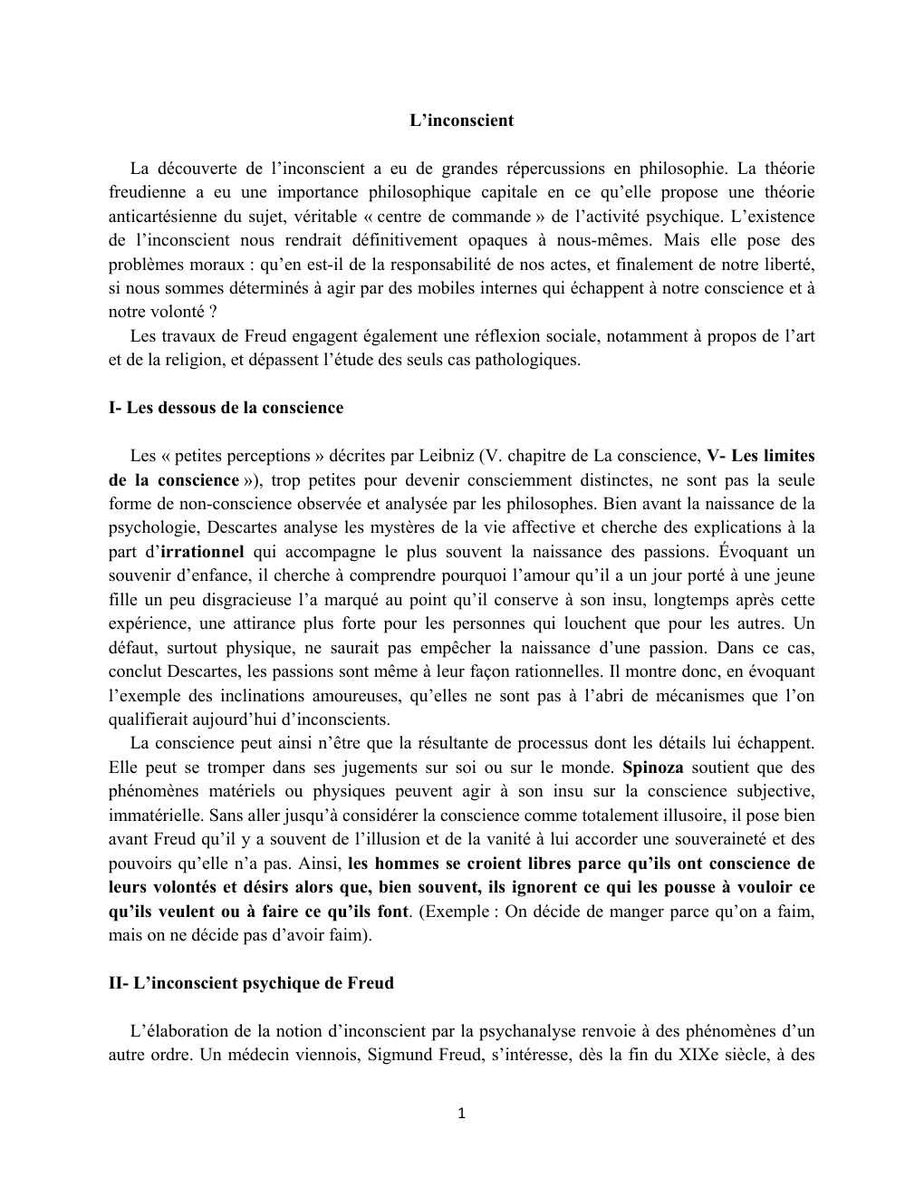 Prévisualisation du document L'inconscient