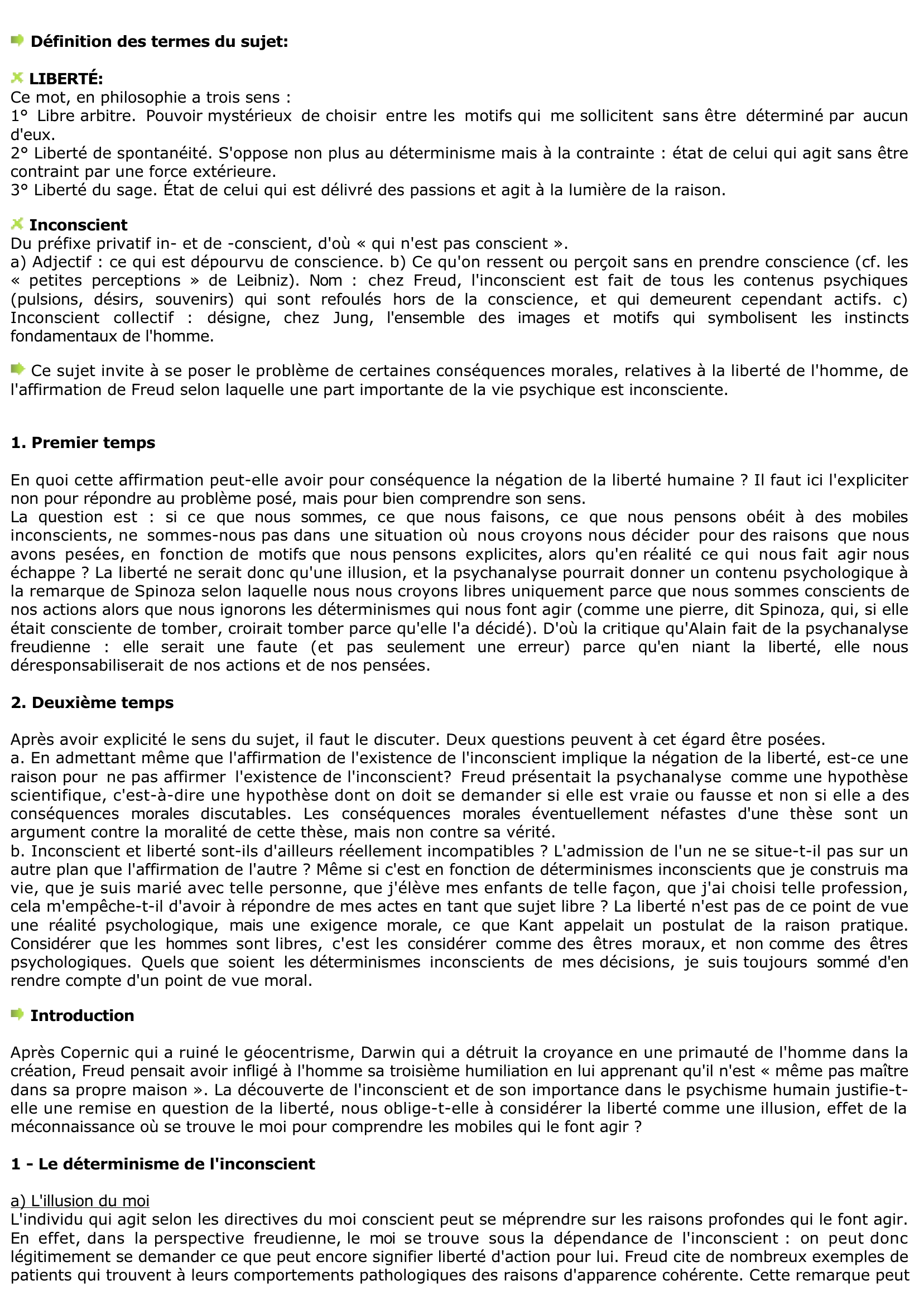 Prévisualisation du document L’inconscient contredit-il la liberté ?