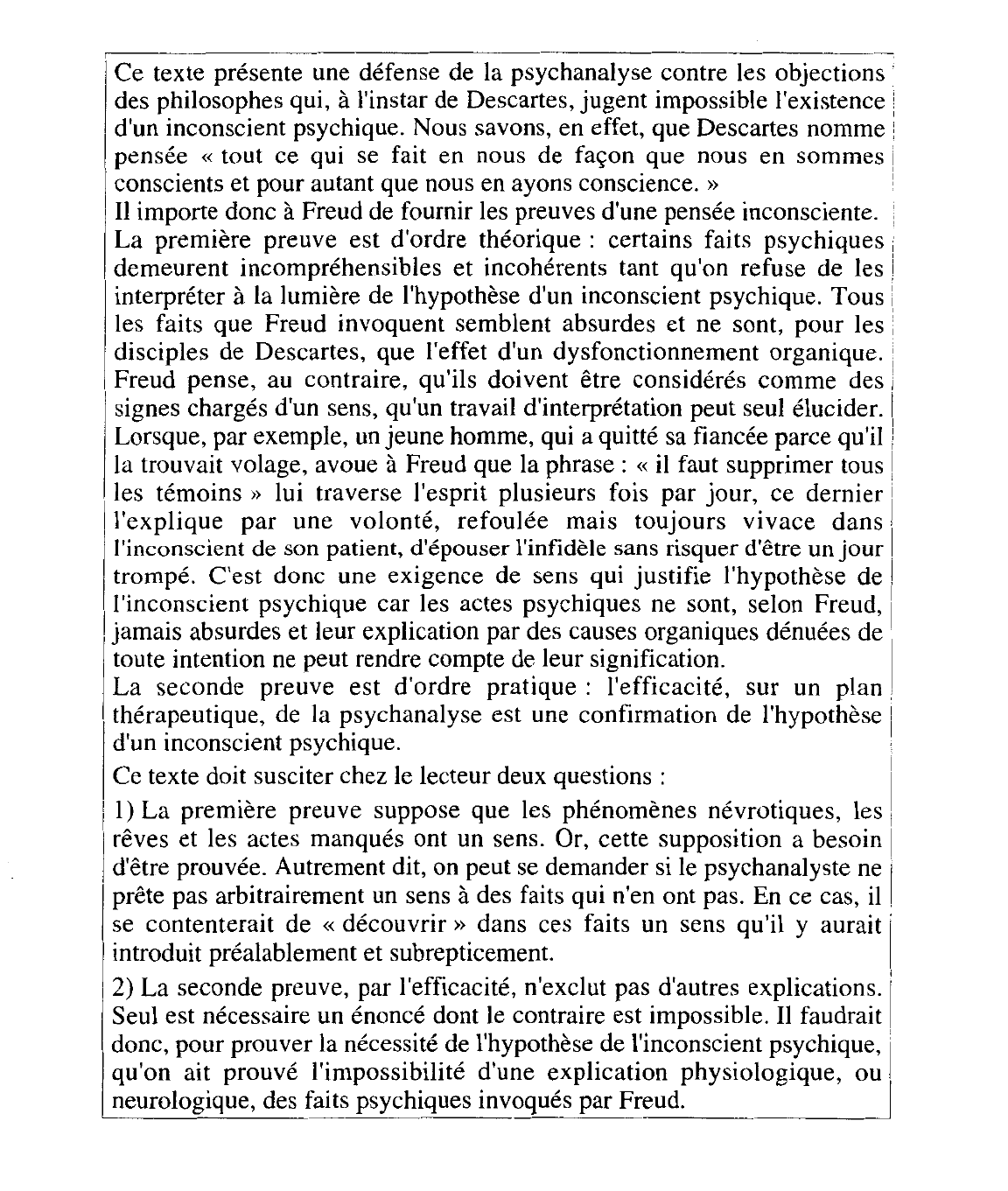 Prévisualisation du document L'inconscient (texte de Freud)