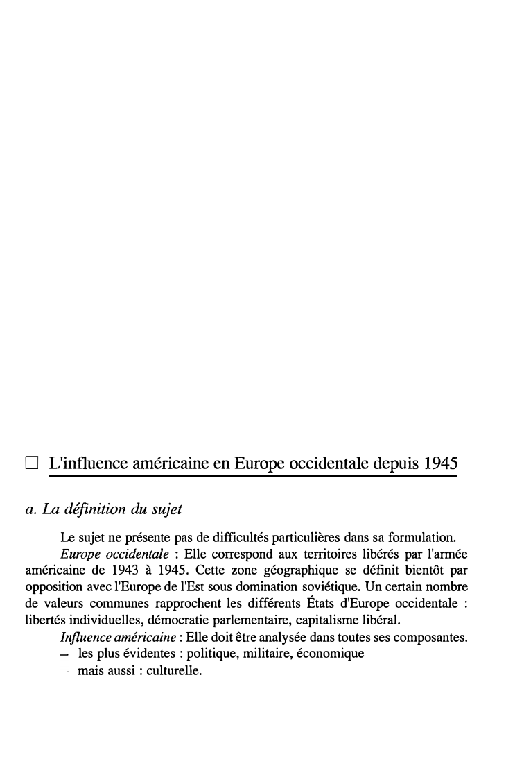 Prévisualisation du document L'influence américaine en Europe occidentale depuis 1945