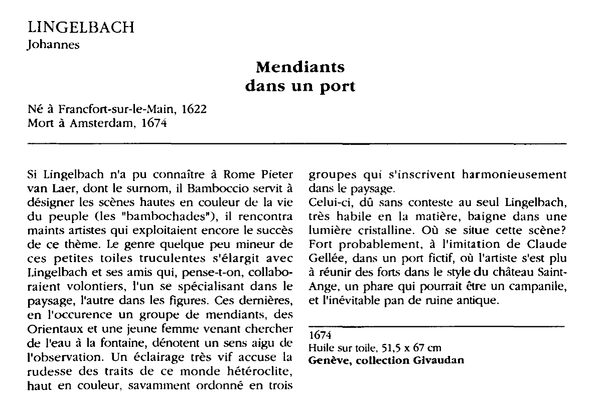 Prévisualisation du document LINGELBACH johannes : Mendiants dans un port