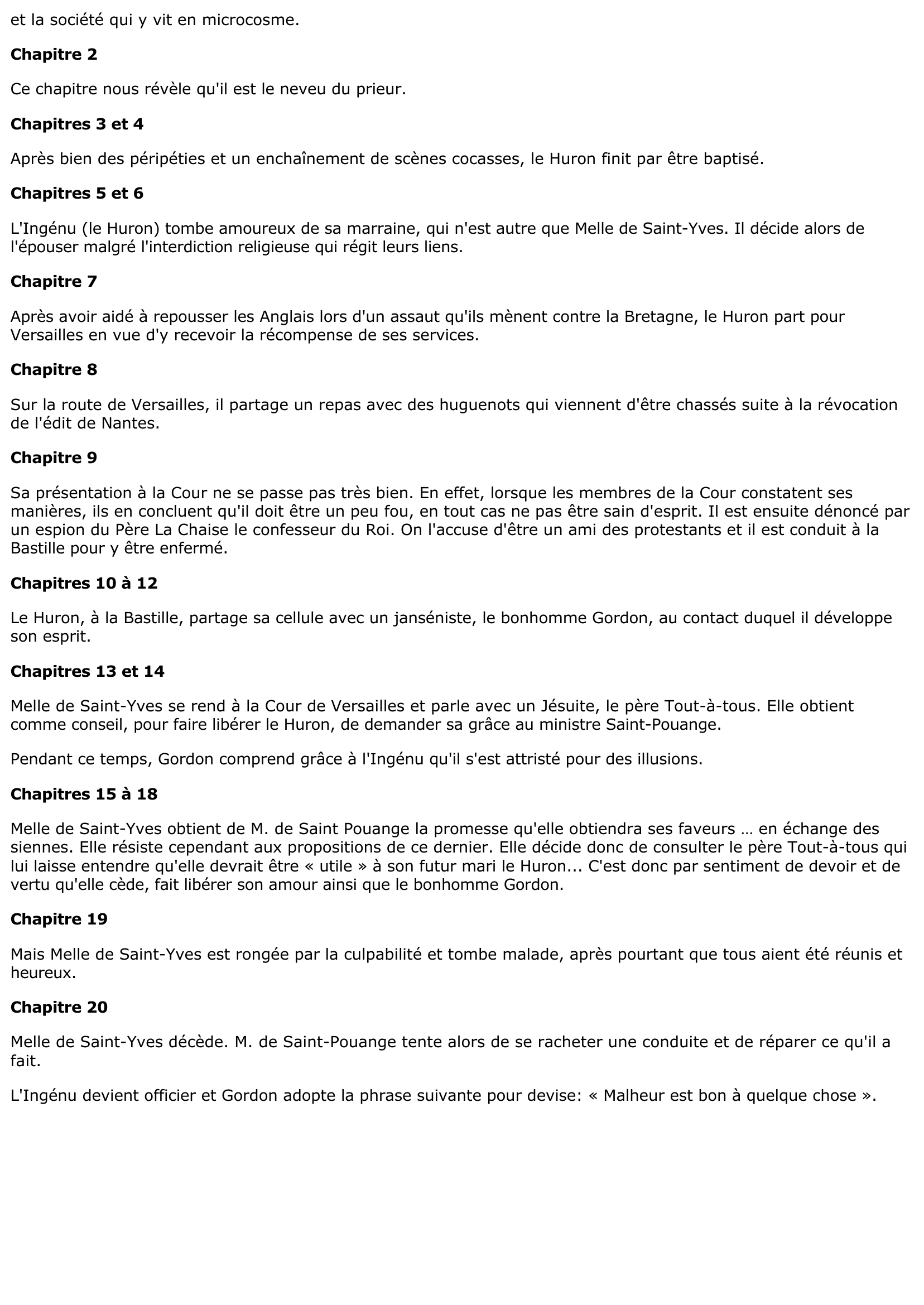 Prévisualisation du document L'Ingénu de Voltaire (Résumé & Analyse)