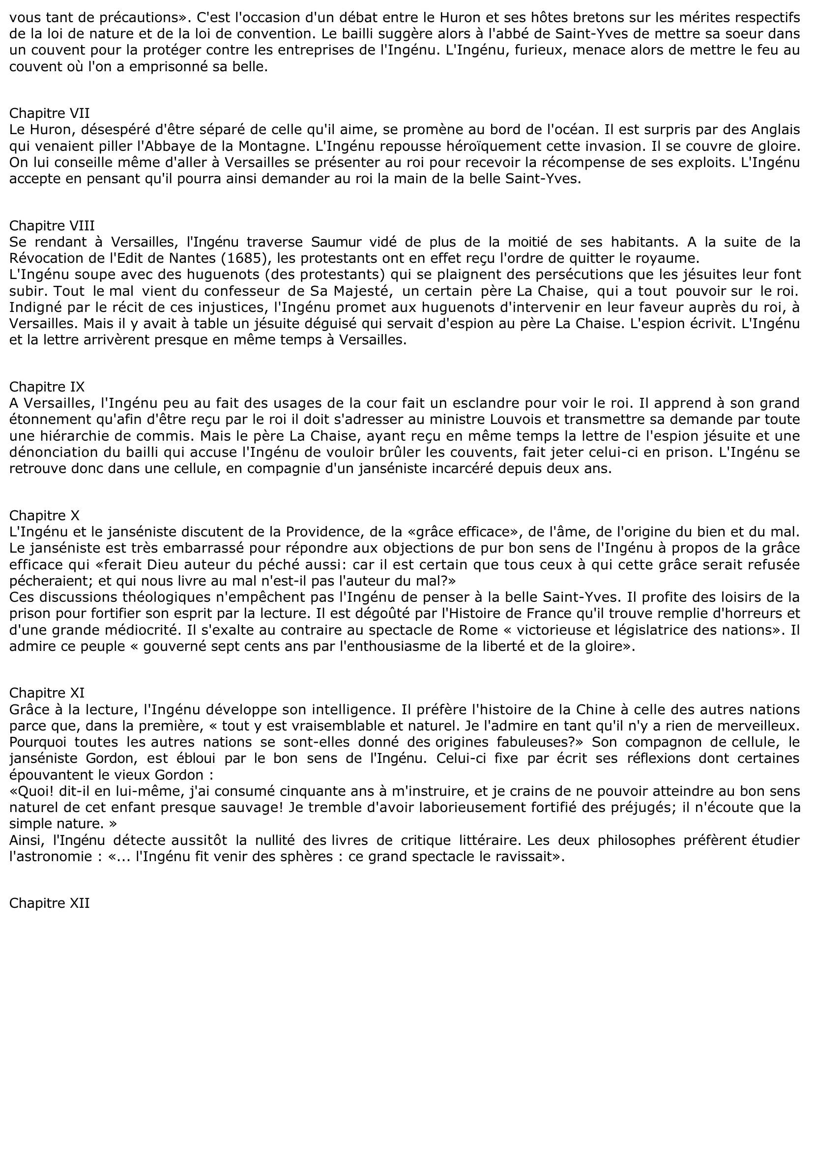 Prévisualisation du document L'Ingénu de Voltaire (résumé et analyse)