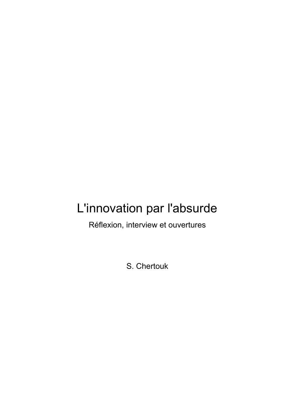 Prévisualisation du document L'innovation par l'absurde