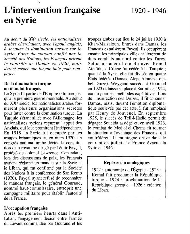 Prévisualisation du document L'intervention françaiseen Syrie.