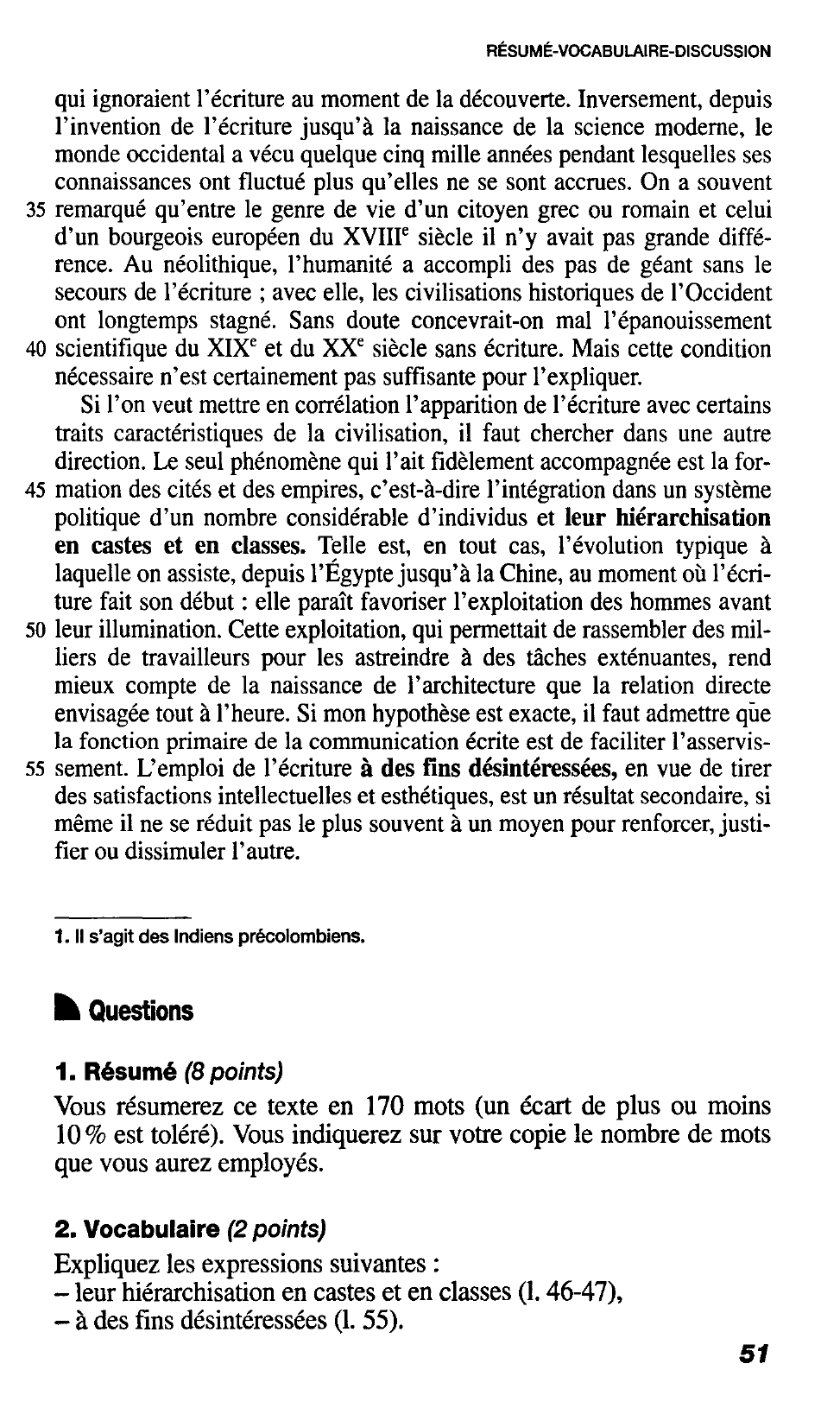 Prévisualisation du document L'invention de l'écriture de Claude Lévi-Strauss in TRISTES TROPIQUES