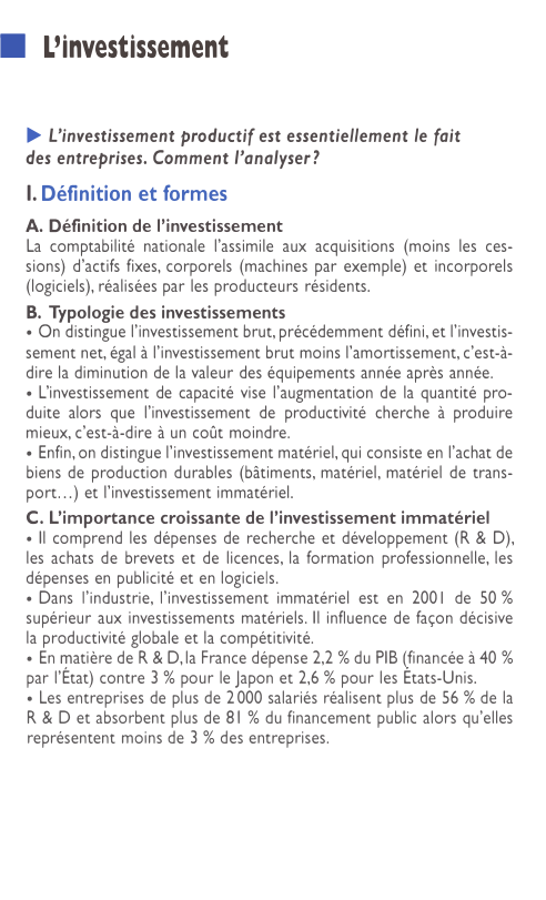 Prévisualisation du document L'investissement