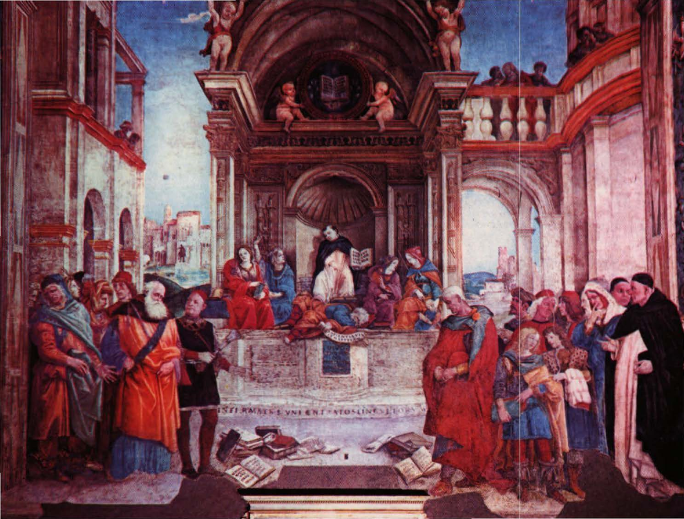 Prévisualisation du document LIPPI
Filippino:
Le Triomphe de
saint Thomas d'Aquin  (analyse du tableau).