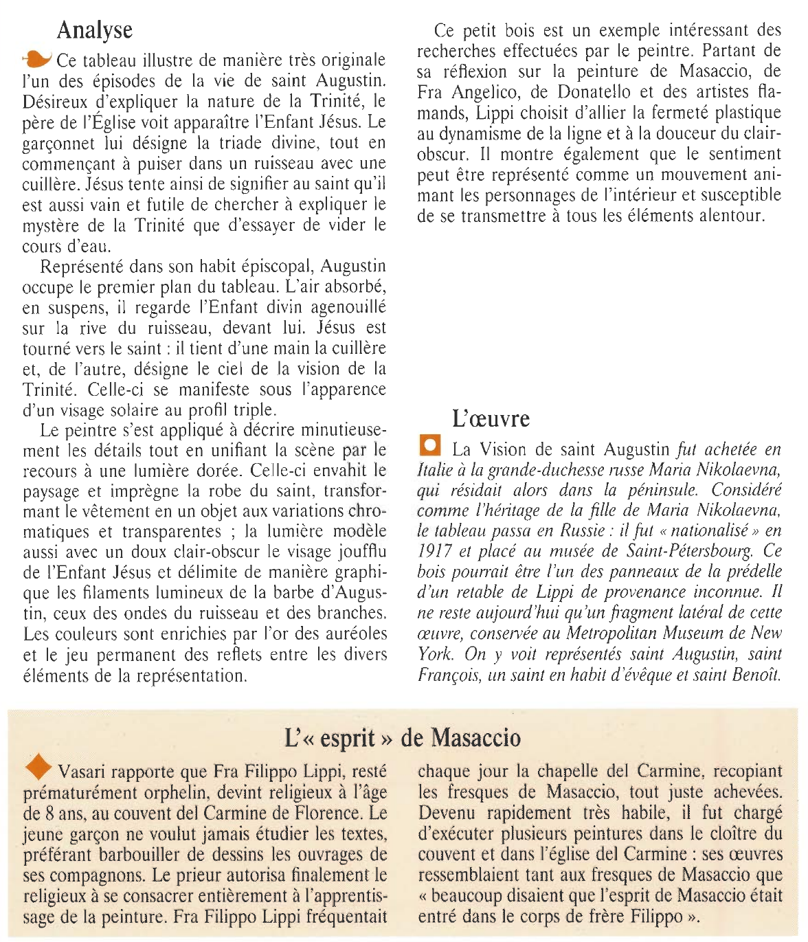 Prévisualisation du document LIPPI Fra Filippo : LA VISION DE SAINT AUGUSTIN