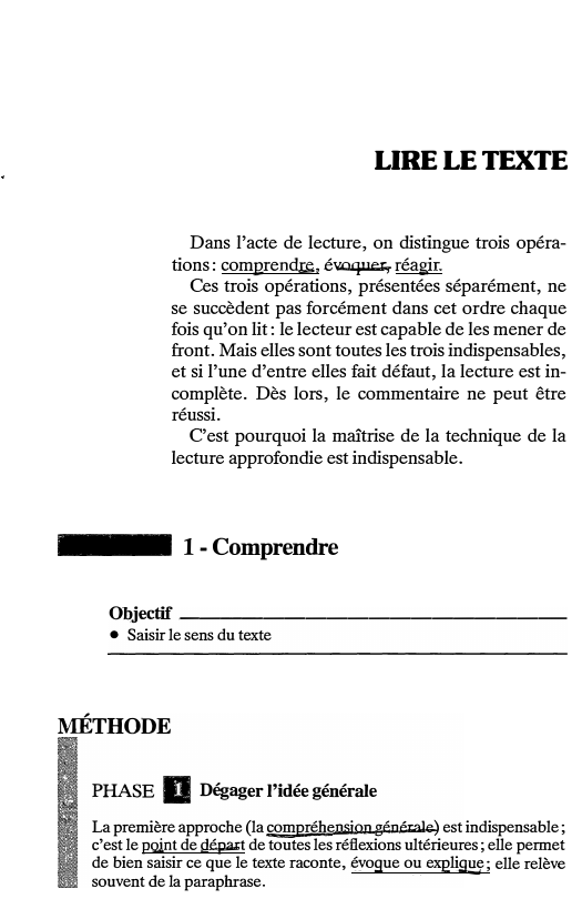 Prévisualisation du document LIRE LE TEXTE (commentaire de texte)