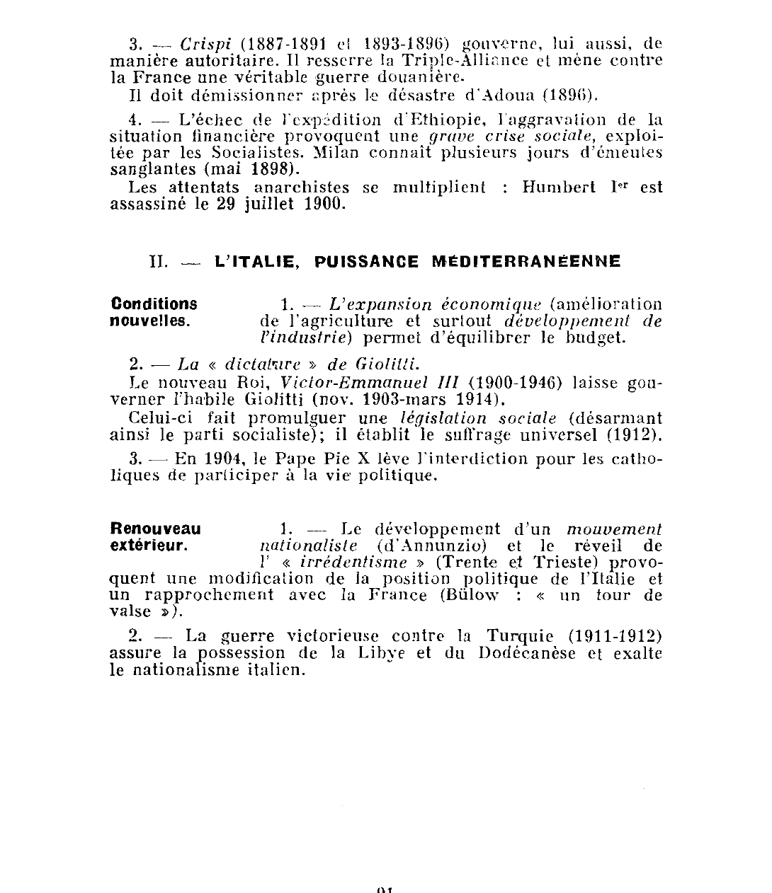 Prévisualisation du document L'ITALIE DE 1871 A 1914 (HISTOIRE)