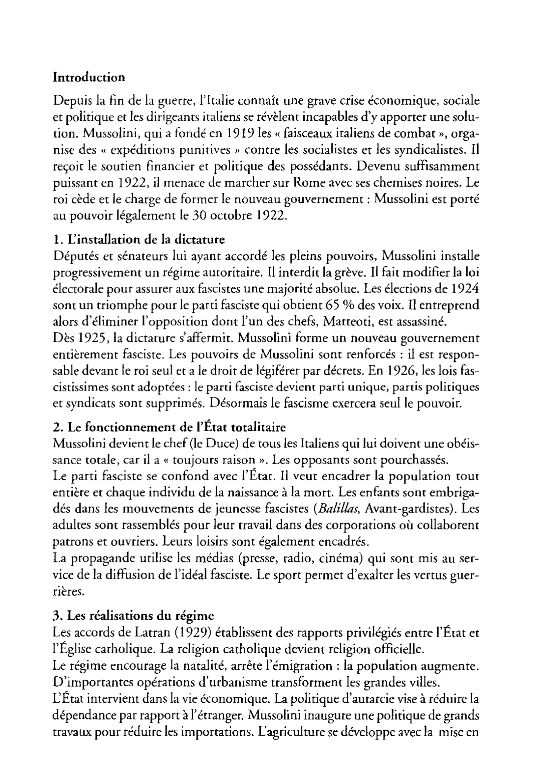 Prévisualisation du document L'Italie fasciste de 1922 à 1939