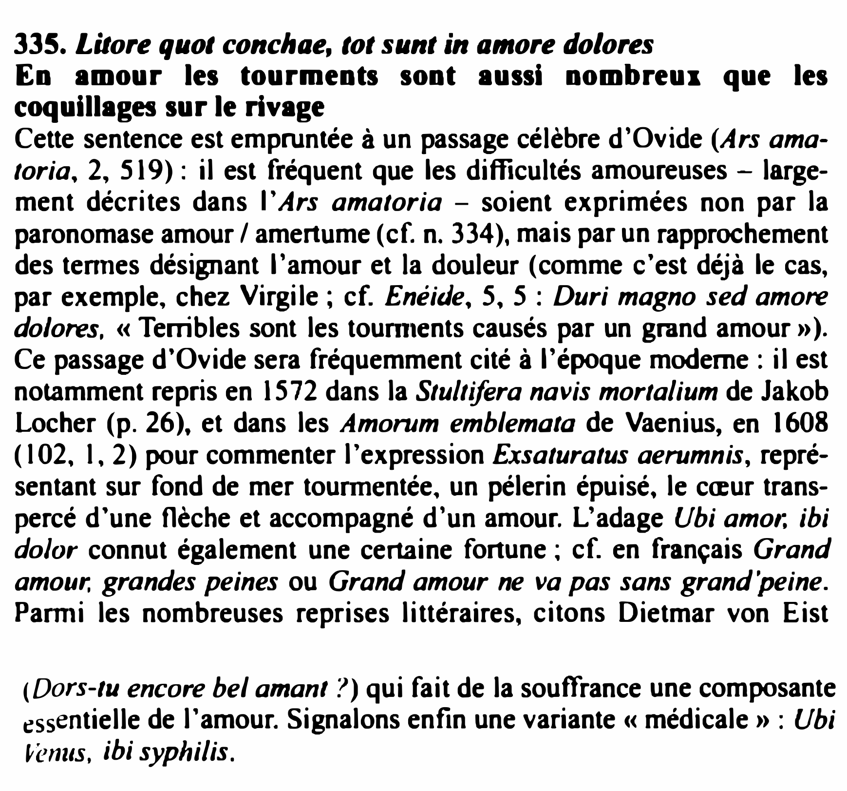 Prévisualisation du document Litore quot conchae, tot sunt in amore dolores