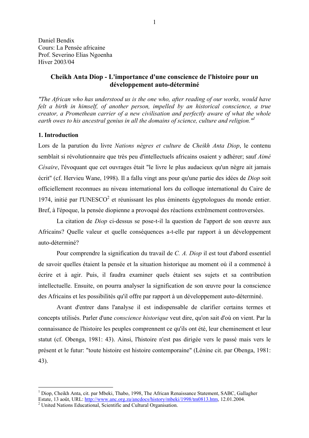 Prévisualisation du document Littérature africaine, CHEIKH ANTA DIOP