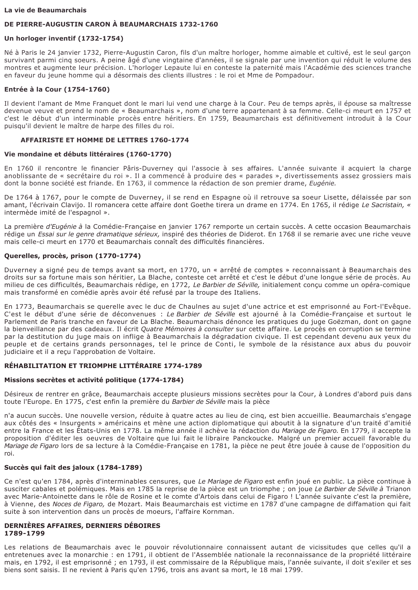Prévisualisation du document LITTÉRATURE: Beaumarchais