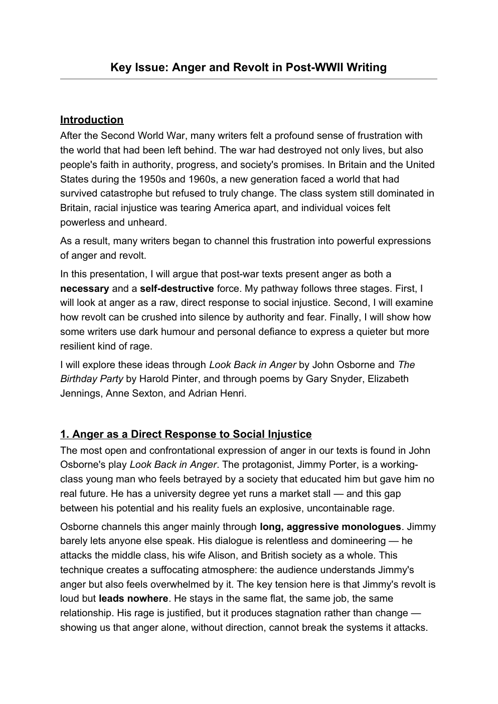 Prévisualisation du document LITTERATURE BFI anger and revolt