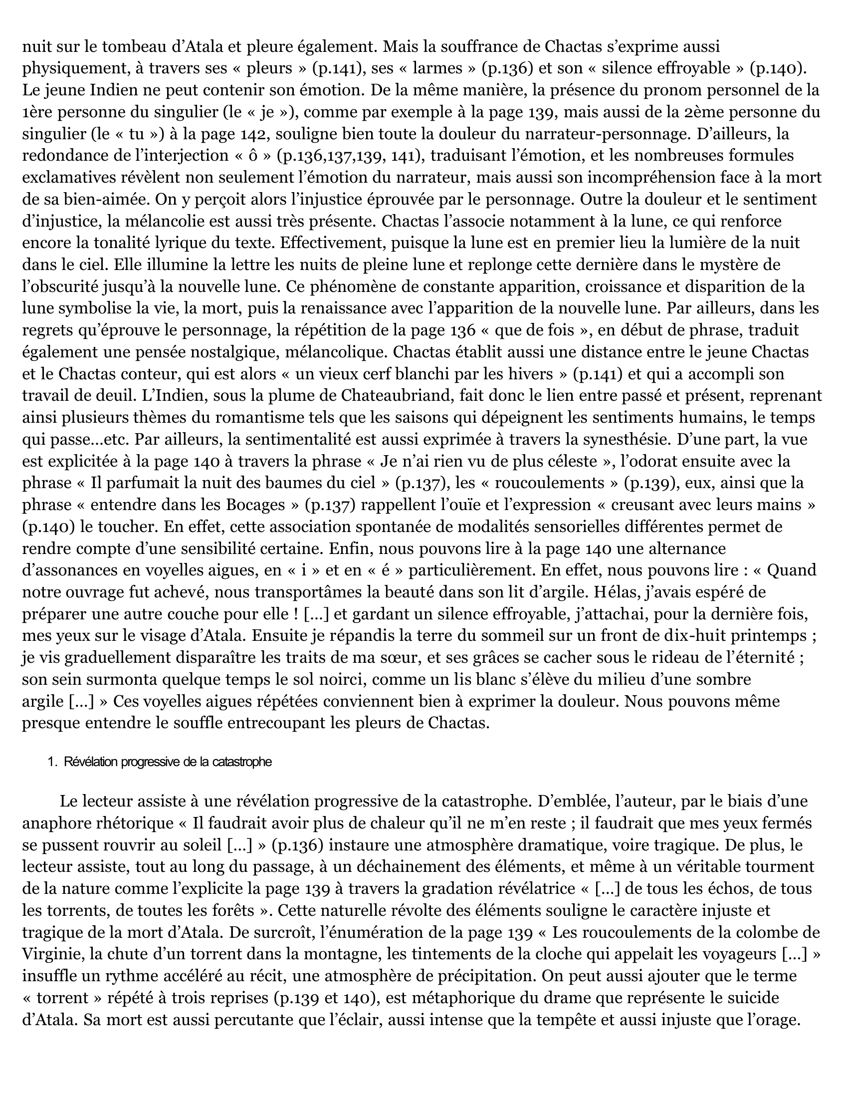 Prévisualisation du document Littérature comparée :  Commentaire composé « Les Funérailles », d’Atala