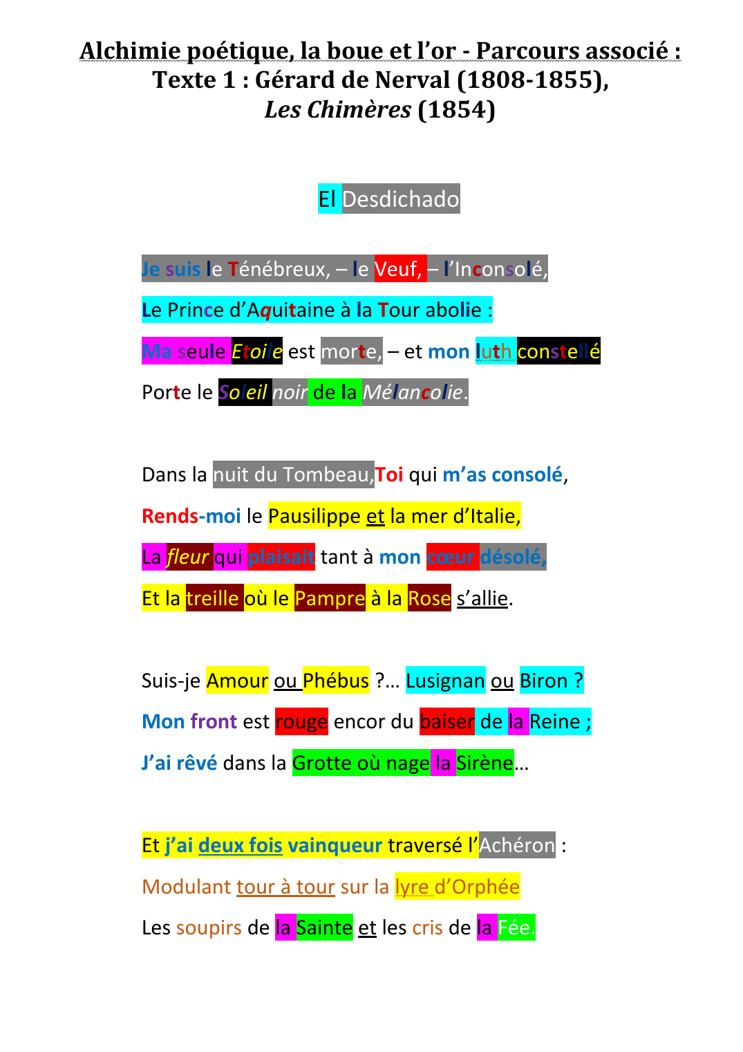 Prévisualisation du document LL Nerval - El desdichado