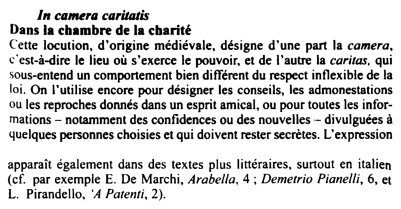 Prévisualisation du document ln ca1Mr11 caritatis

Dans la chambre de la charité
Cette locution, d'origine médiévale, désigne d'une part la camera,
c. est-à-dire...