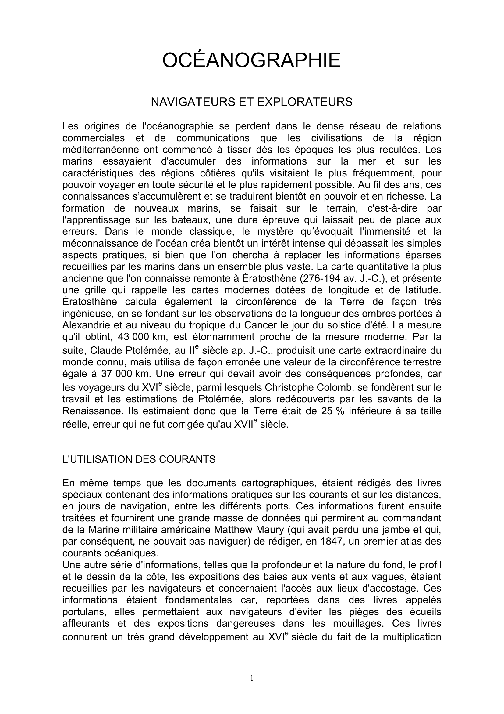 Prévisualisation du document L'océanographie (Sciences & Techniques)