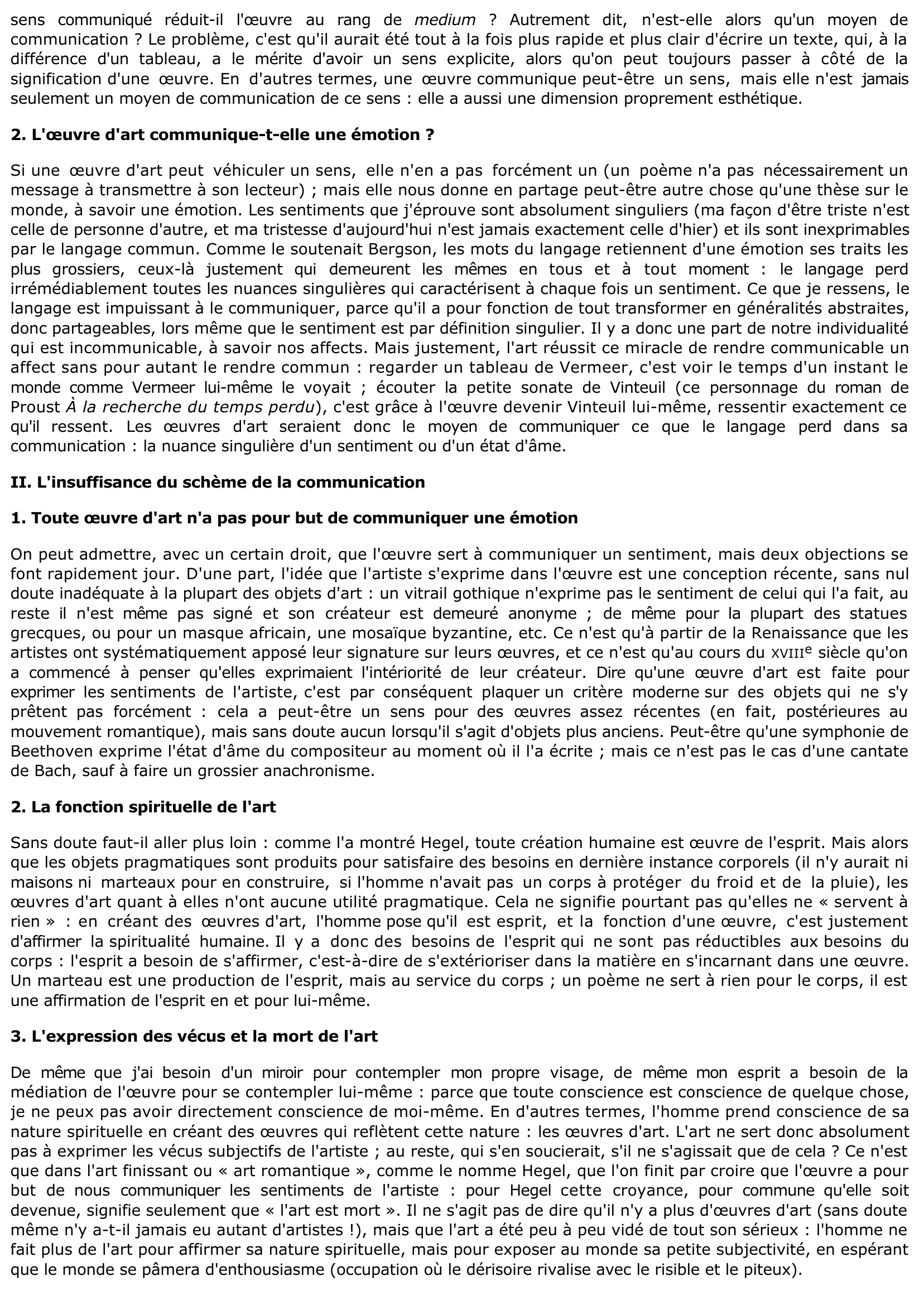 Prévisualisation du document L'oeuvre d'art est-elle un moyen de communiquer ?