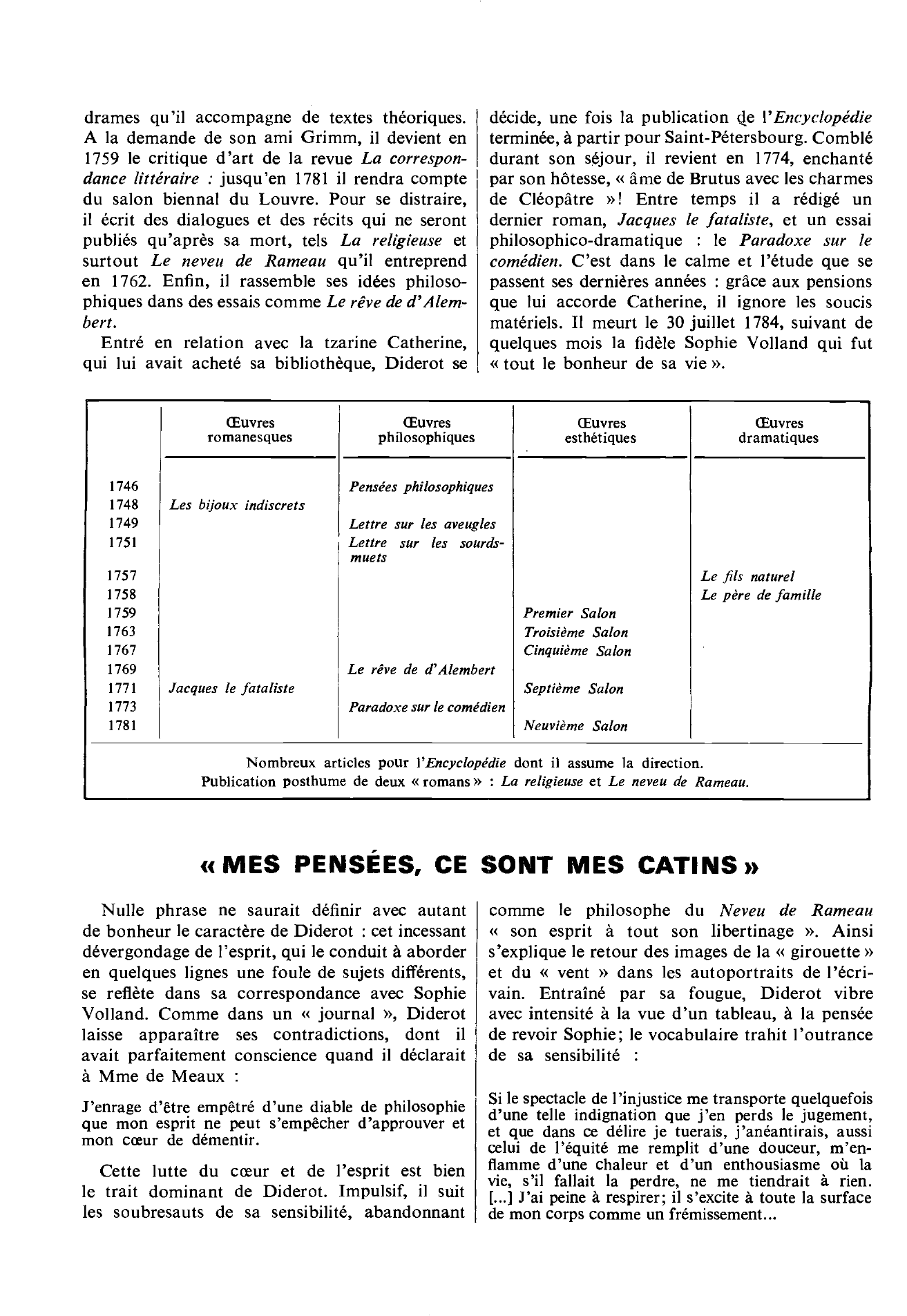 Prévisualisation du document L'oeuvre de Diderot