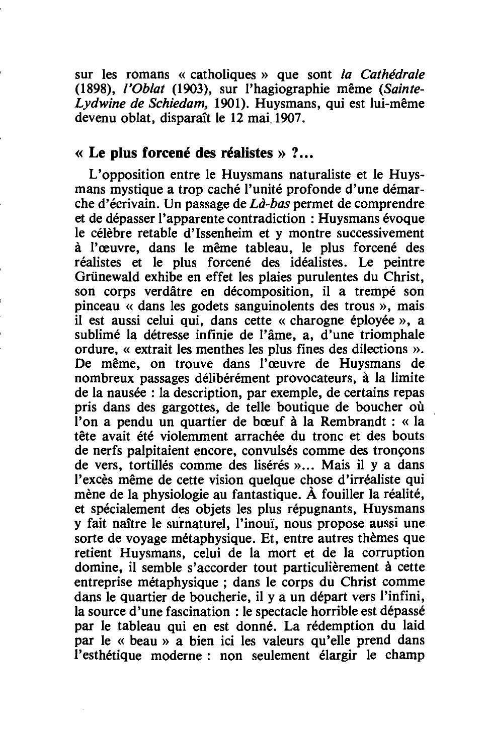 Prévisualisation du document L'oeuvre de Huysmans