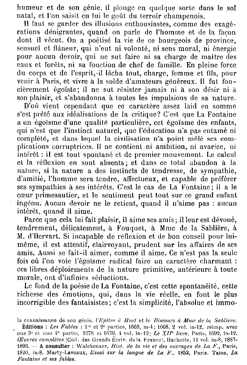 Prévisualisation du document L'OEUVRE DE LA FONTAINE