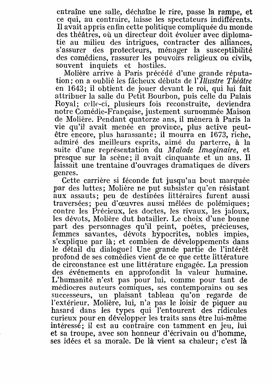Prévisualisation du document L'oeuvre de Molière.