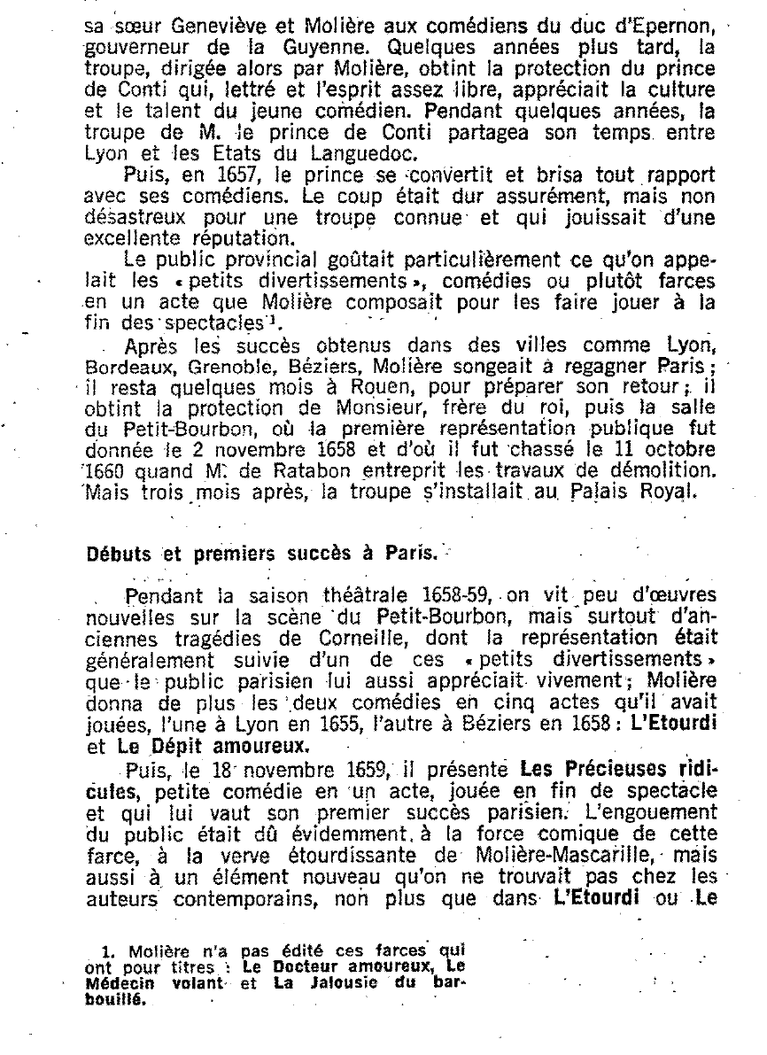 Prévisualisation du document L'OEUVRE DE MOLIÈRE: ETUDE DES PIECES