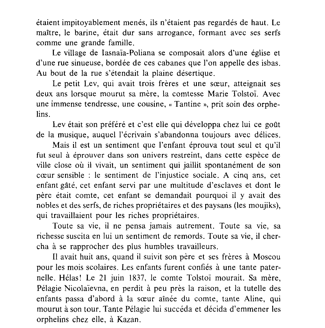 Prévisualisation du document L'oeuvre de Tolstoï
