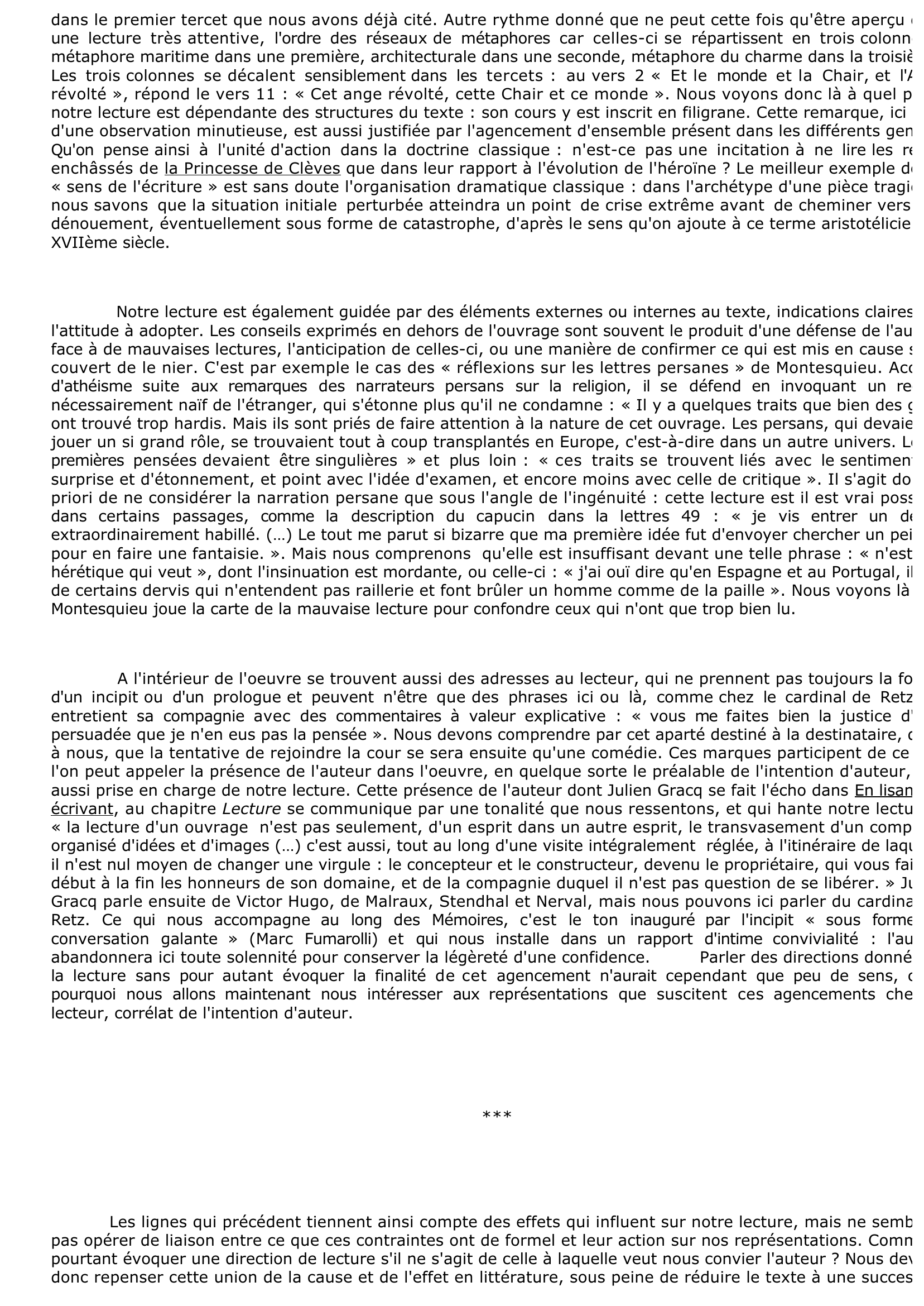 Prévisualisation du document  L'oeuvre littéraire n'est-elle que texte ?