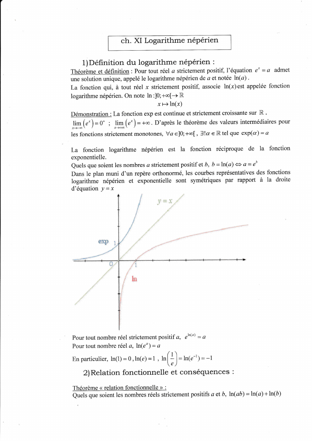 Prévisualisation du document logarithme