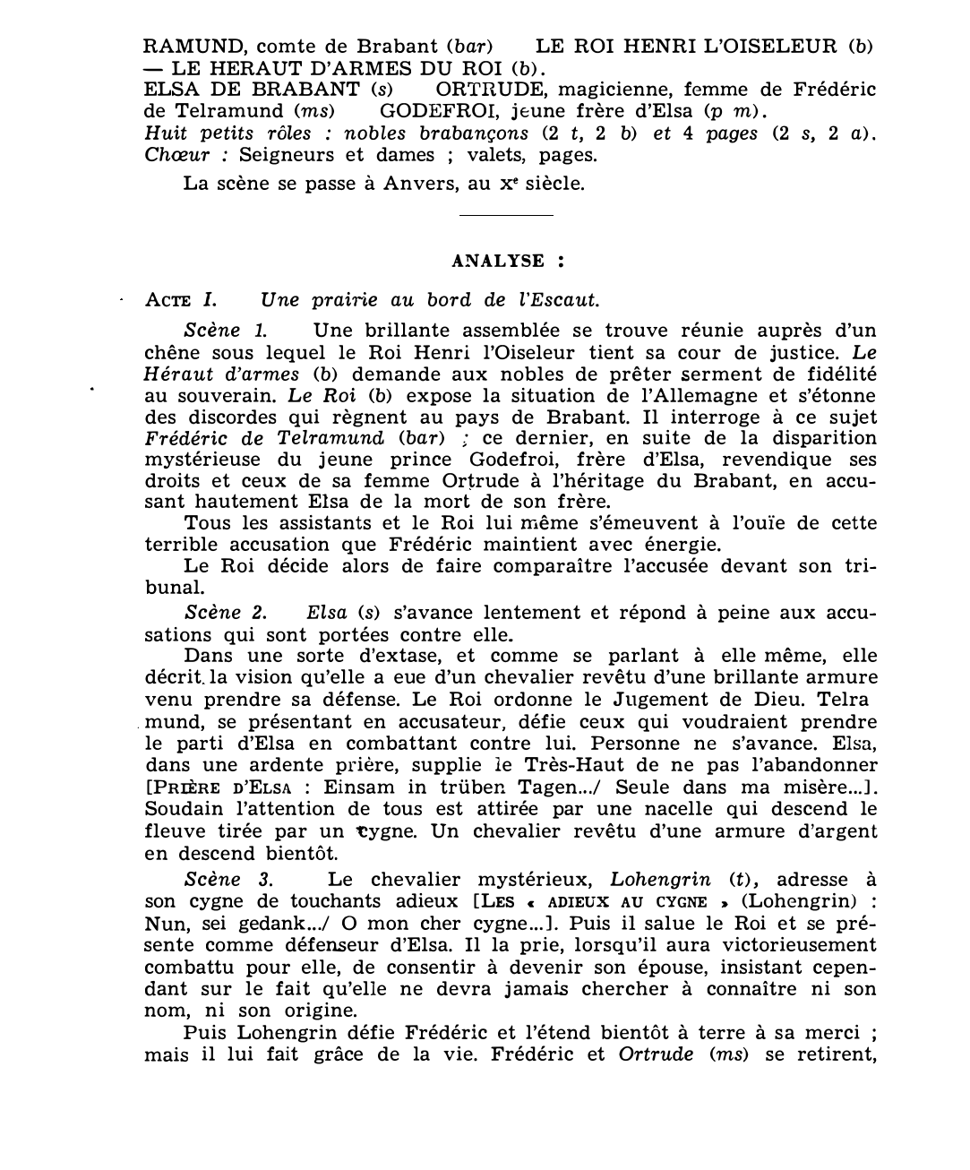Prévisualisation du document LOHENGRIN de Richard Wagner (résumé & analyse)