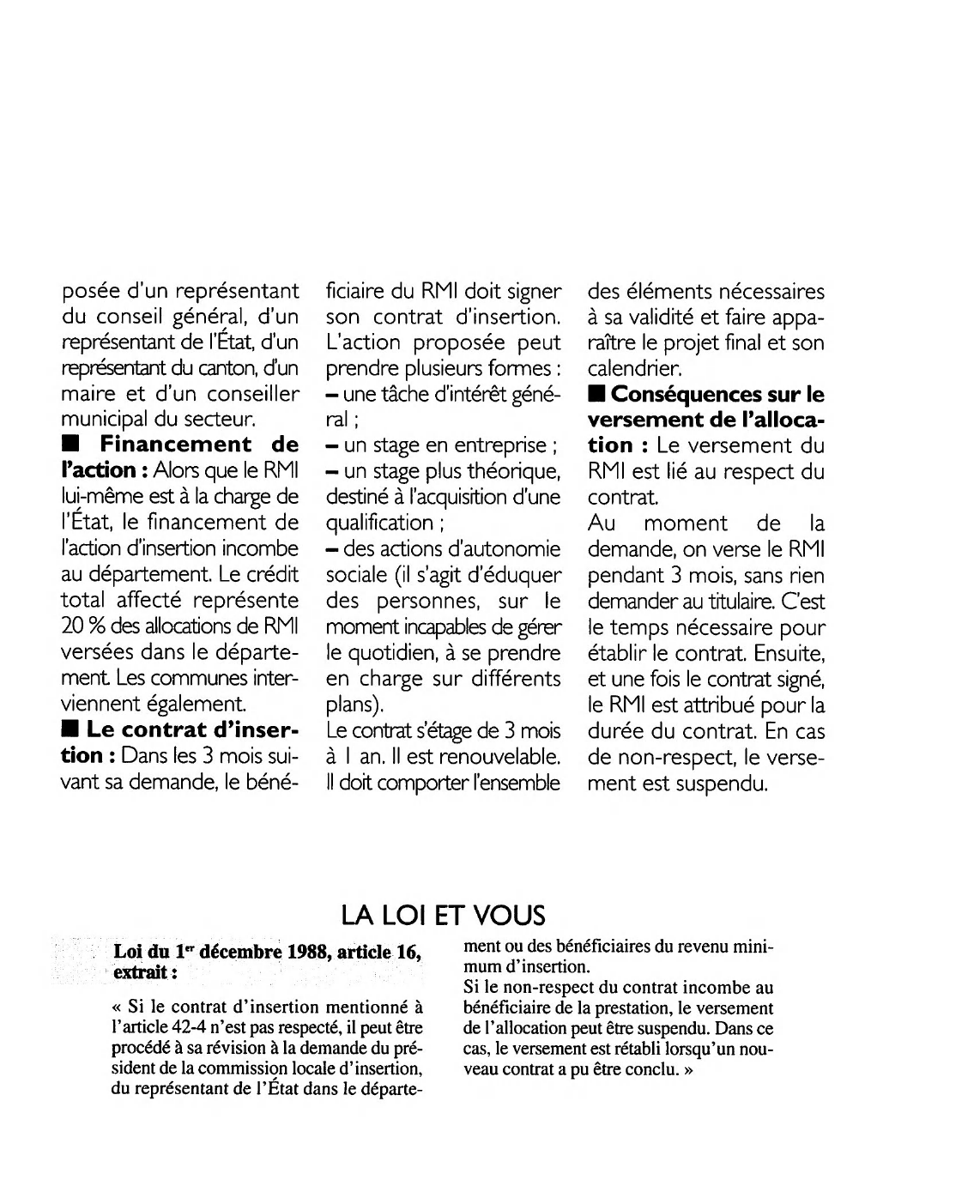 Prévisualisation du document Loi du 1er décembre 1988, article 16, extrait: commentaire