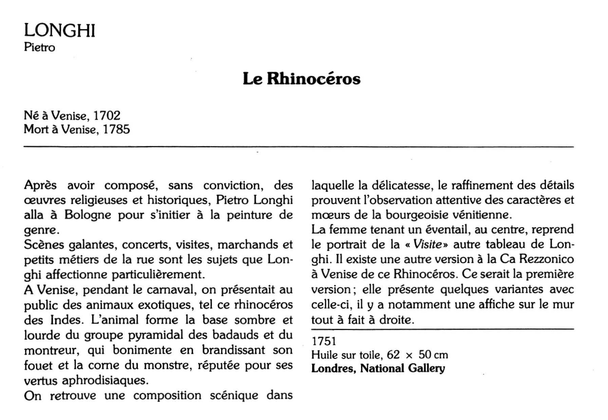 Prévisualisation du document LONGHI Pietro : Le Rhinocéros