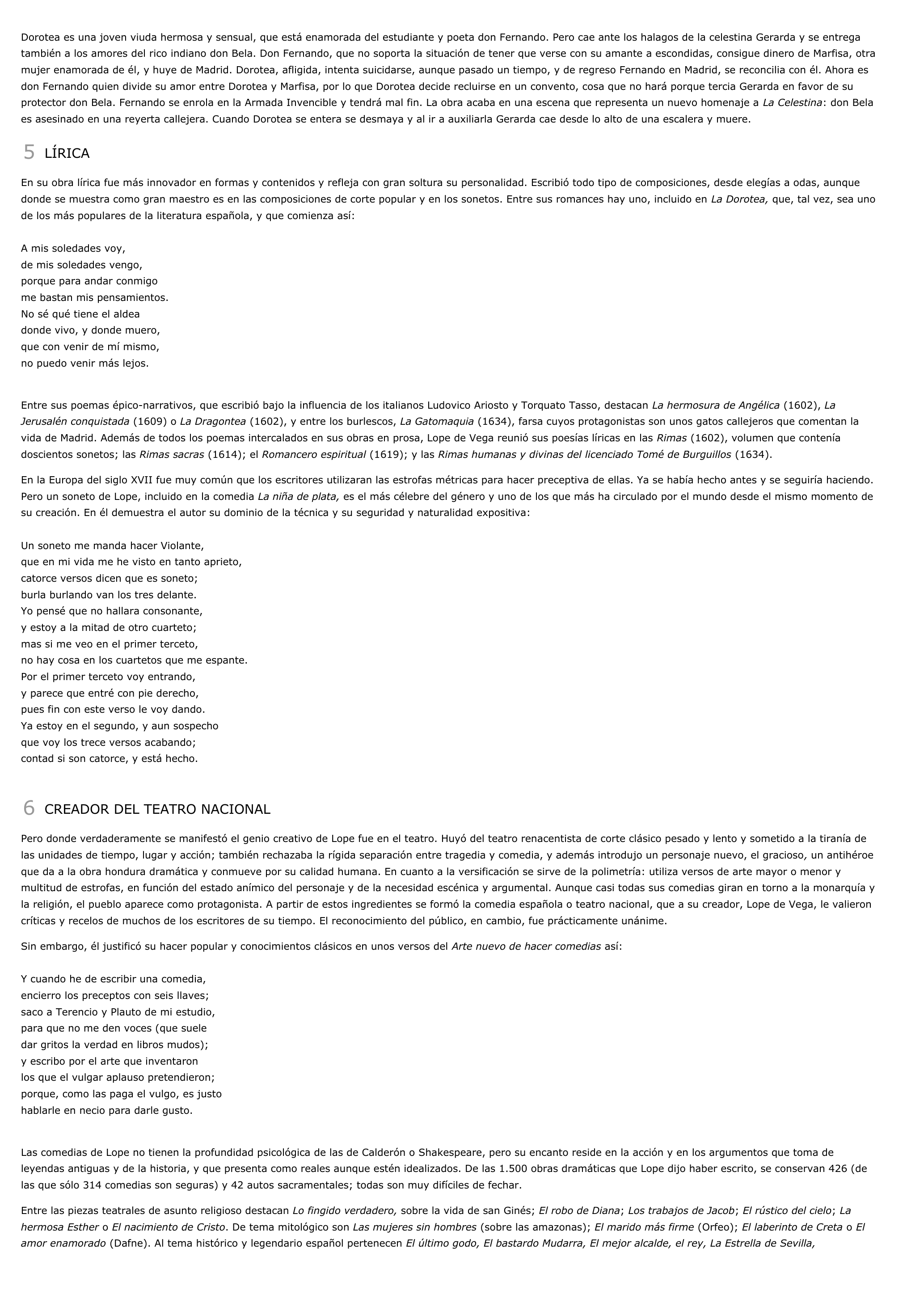 Prévisualisation du document Lope de Vega - lengua y litteratura.