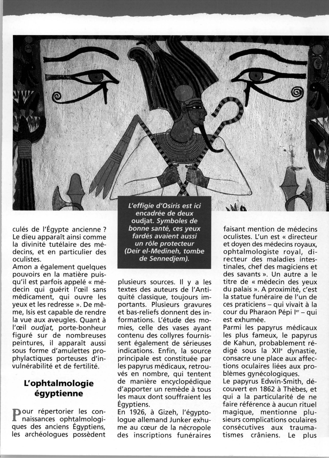Prévisualisation du document L'ophtalmologie dans l'Egypte ancienne