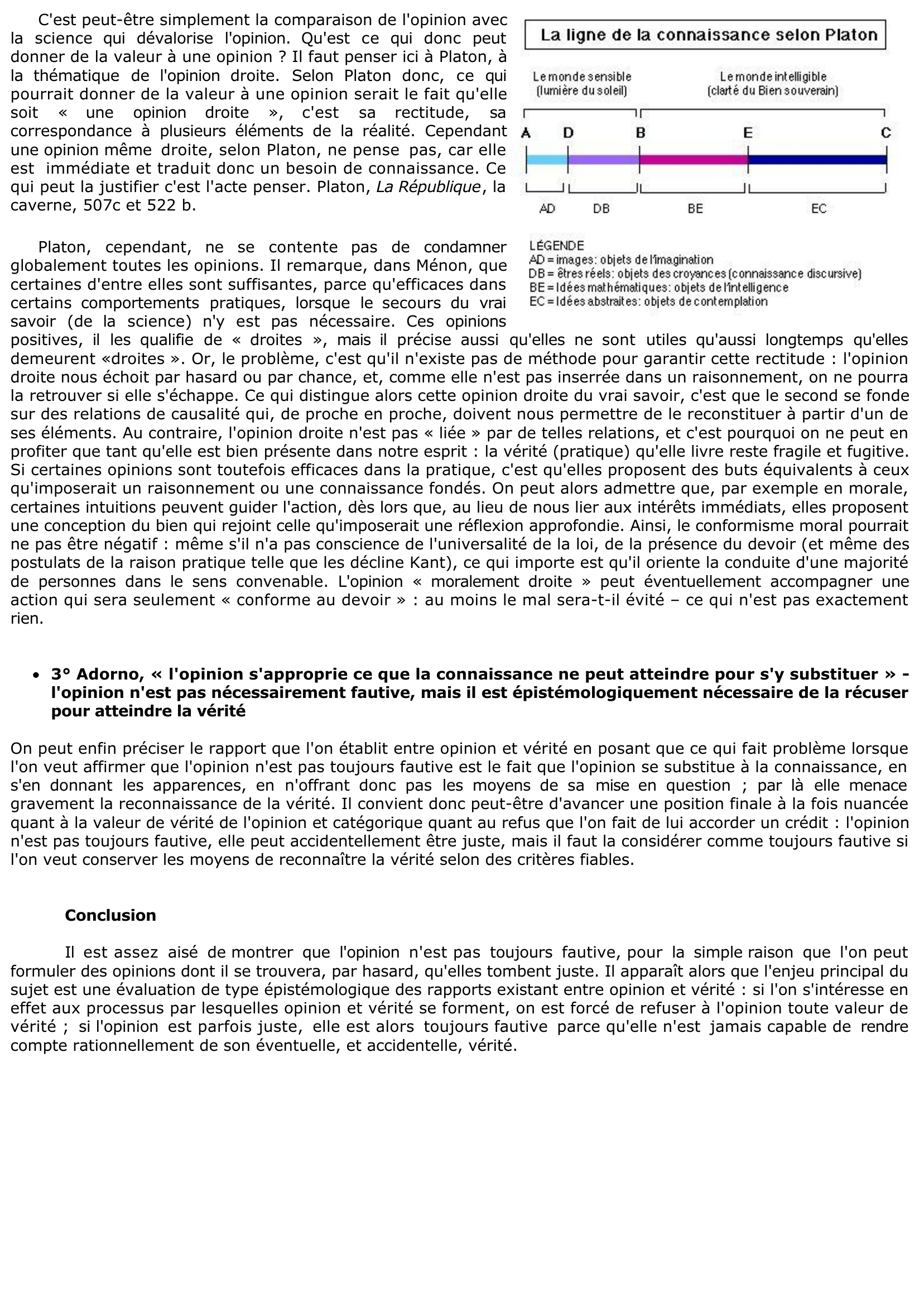 Prévisualisation du document L'opinion est-elle toujours fautive?