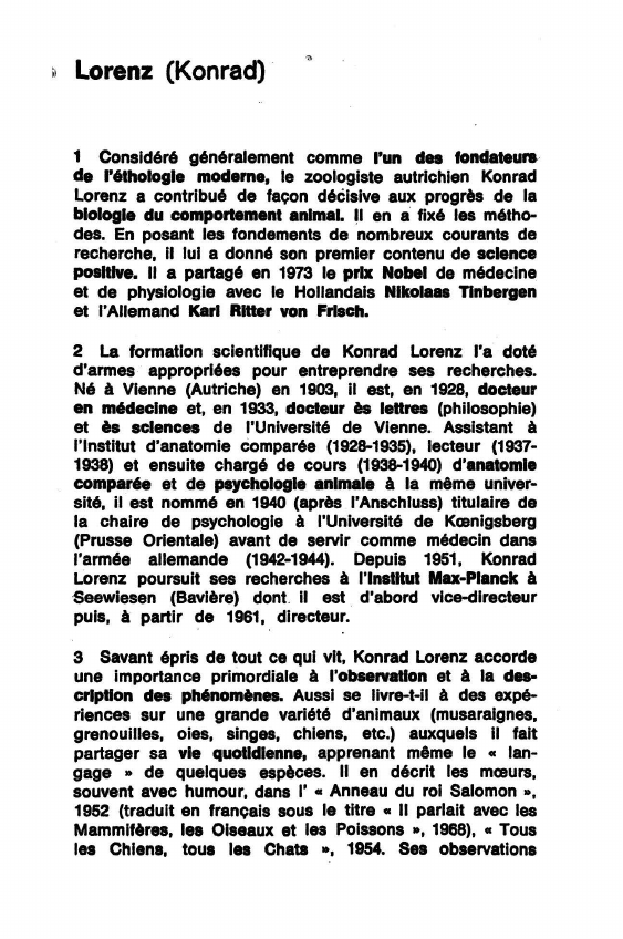 Prévisualisation du document Lorenz (Konrad)