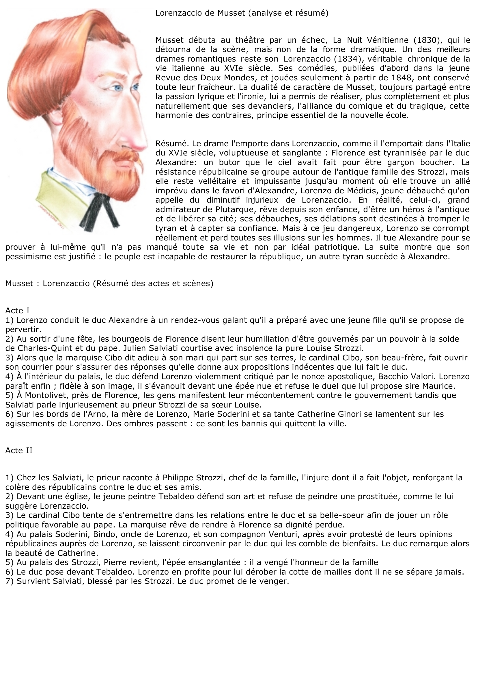 Prévisualisation du document LORENZACCIO  de MussET (résumé & analyse)