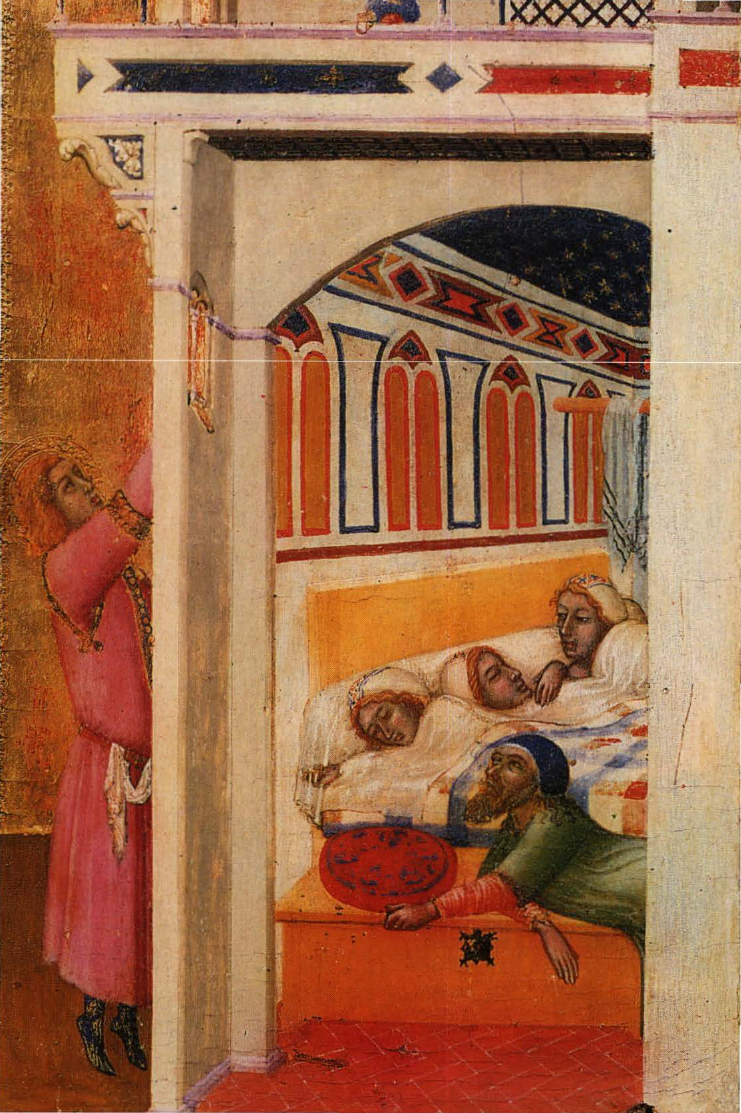 Prévisualisation du document LORENZETTI
Ambrogio:
Saint Nicolas
faisant l'aumône (analyse du tableau).