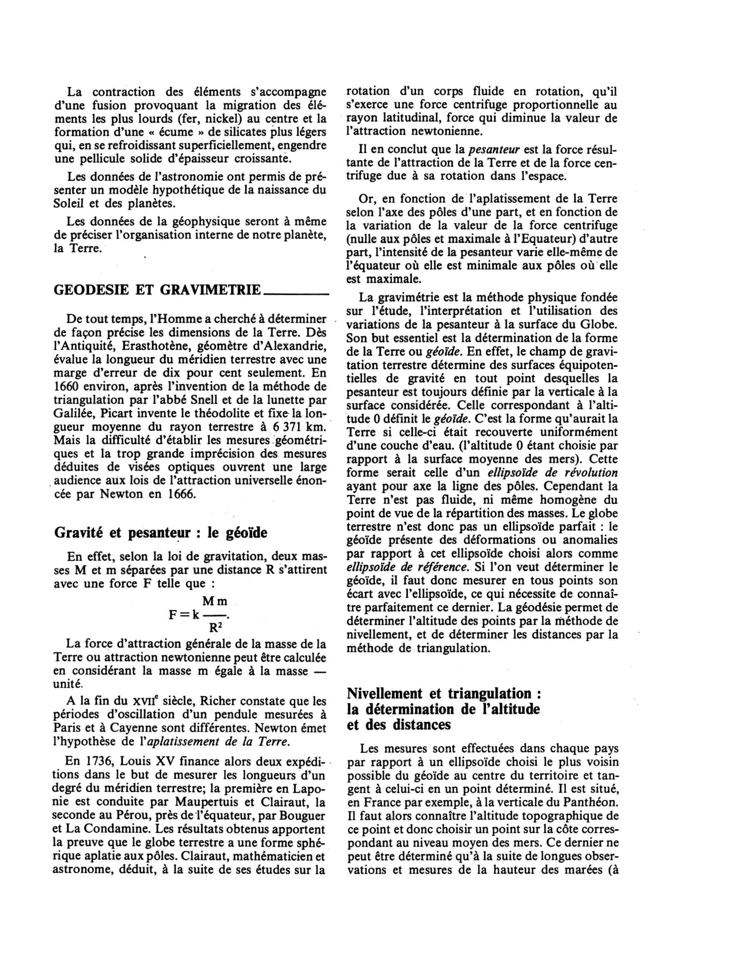 Prévisualisation du document L'ORGANISATION DE LA TERRE : la géophysique