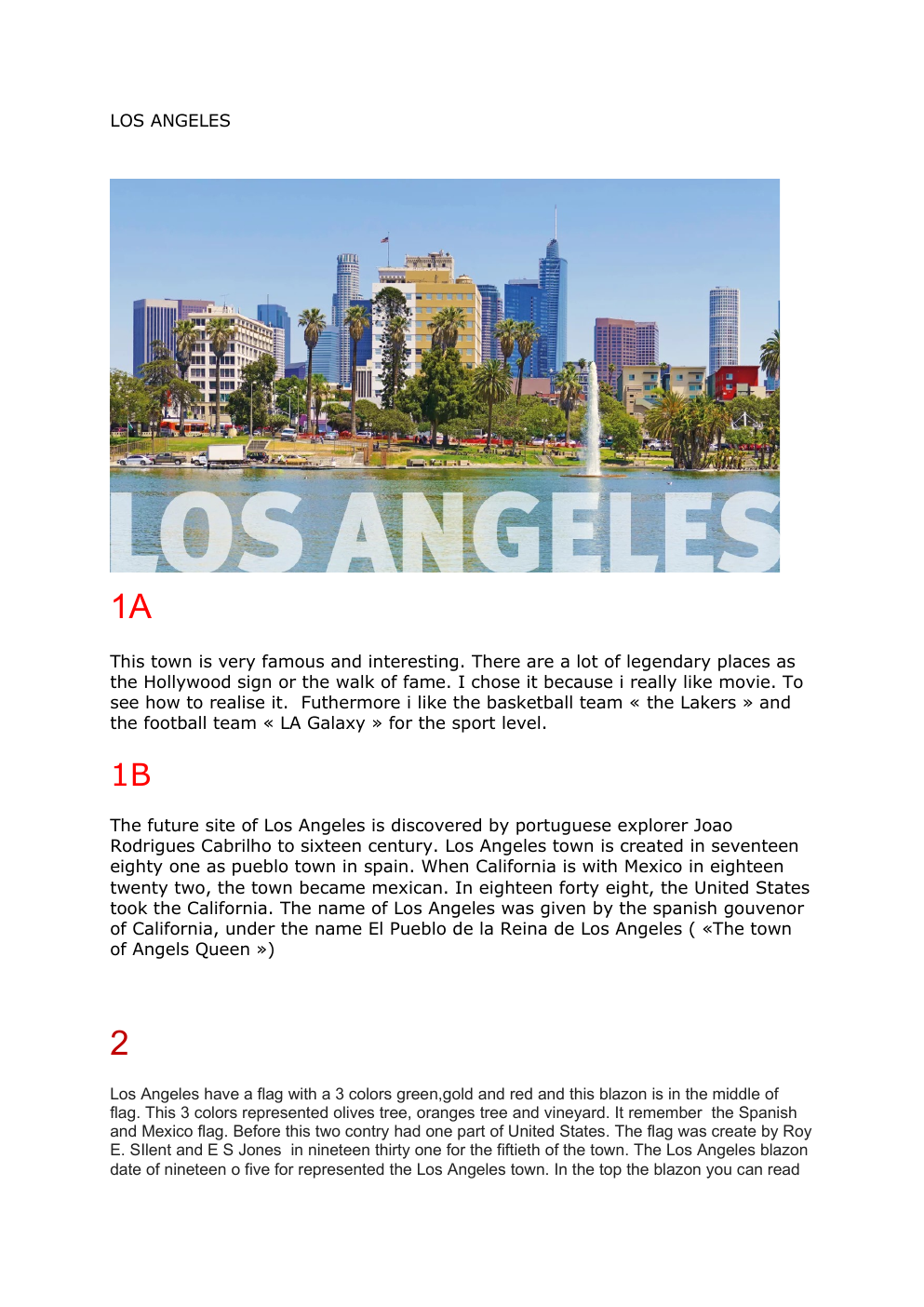 Prévisualisation du document Los Angeles exposé